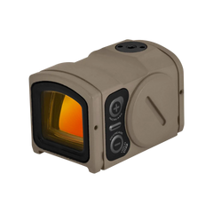 Detaliu Aimpoint Acro P2 FDE 3.5 MOA articolevanatoare butoane control lentila ambra