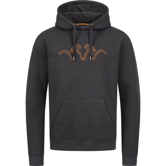 Hanorac Blaser Argali 26 Phantom gri închis broderie portocalie bumbac poliester articolevanatoare