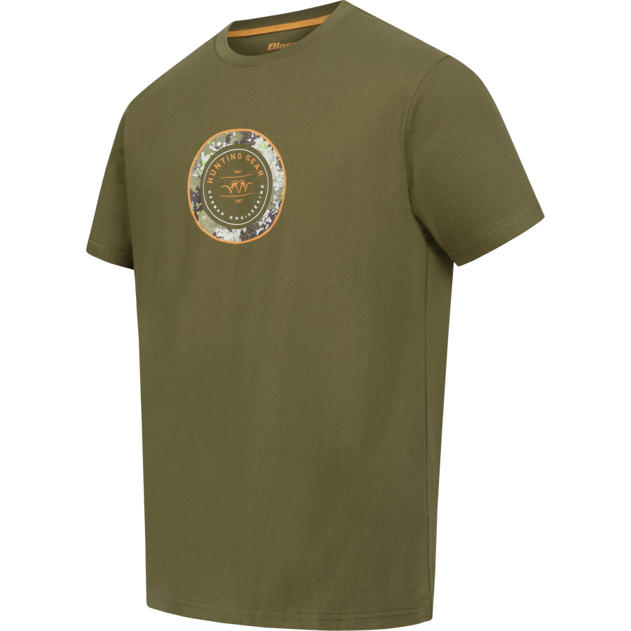 Tricou Blaser Argali Ring T26 Dark Olive din bumbac si poliester articolevanatoare cu logo circular vanatoare