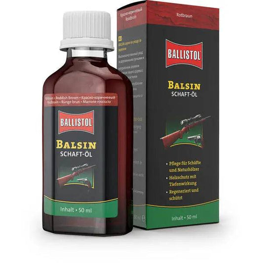 Flacon ulei lemn maro roscat BALLISTOL BALSIN 50ml - Articole de Vanatoare