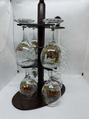 Set Etajat Sticla cu 6 Pahare