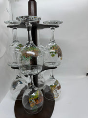 Set Etajat Sticla cu 6 Pahare