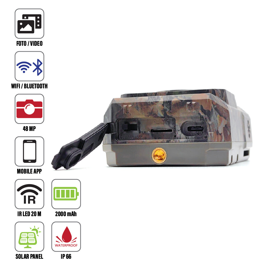LYNXCAM Camera monitorizare 48 MP 30FPS WiFi Bluetooth - Articole de Vanatoare