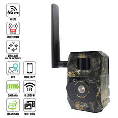 LYNXCAM Camera live vision cu GPS APP 4G LTE Full HD Panou Solar