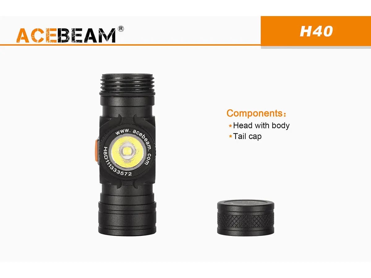 Lanterna profesionala cap Acebeam H40 1050 lumeni 102 - Articole de Vanatoare
