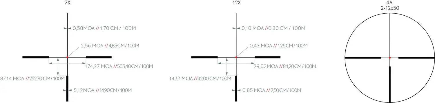 LUNETA KITE OPTICS K6 HD 2-12X50 IRA4I 30MM - Articole de Vanatoare