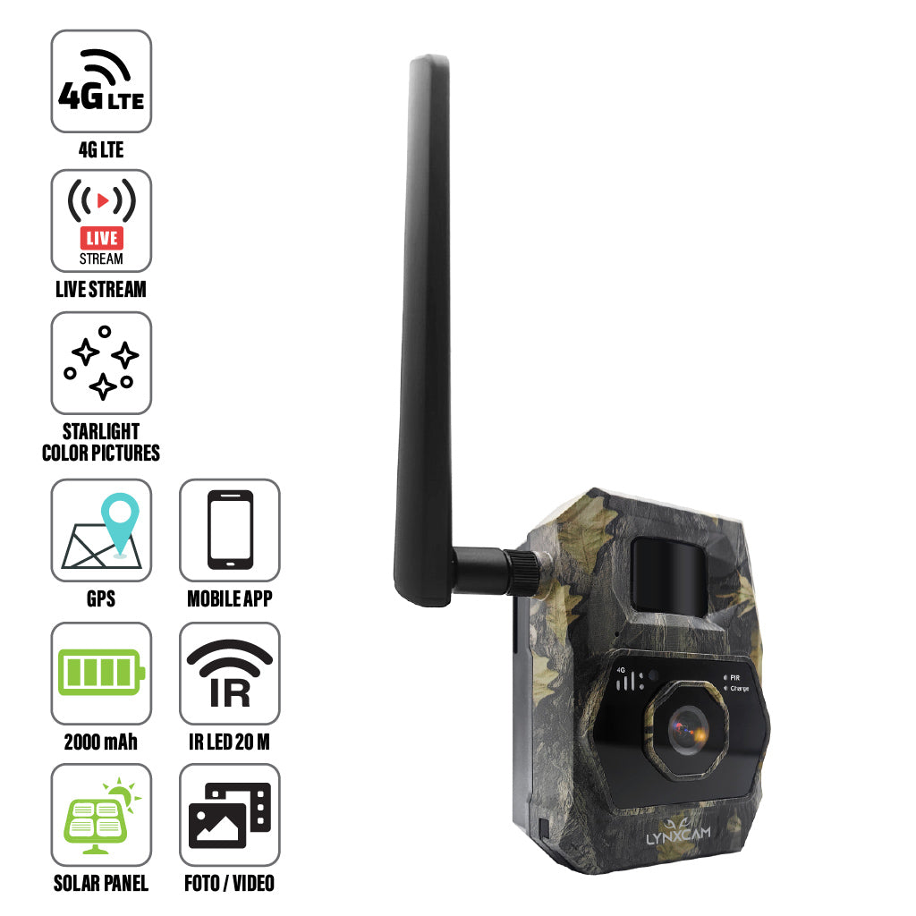 LYNXCAM Camera live vision GPS APP 4G LTE - Articole de Vanatoare