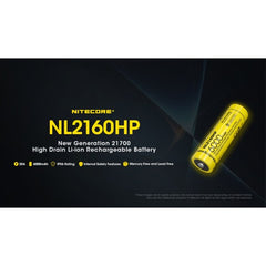 Nitecore NL2160HP High Drain Acumulator 21700 Li-Ion 6000 - Articole de Vanatoare