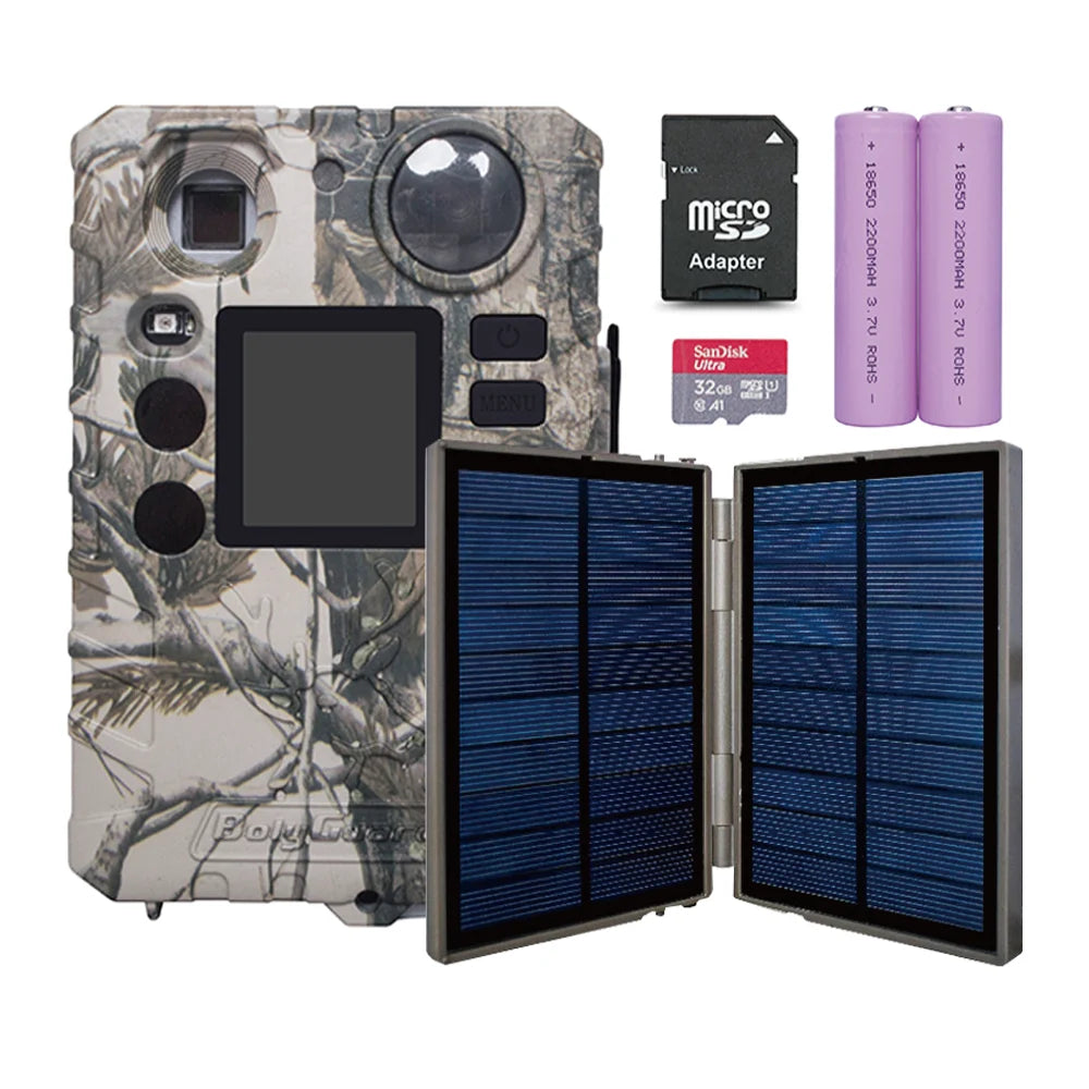 Pachet Camera Boly BG310 Panou solar si acumulatori - Articole de Vanatoare