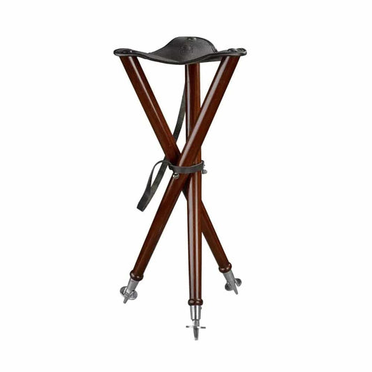 Scaun vanatoare pliabil piele varfuri metalice 75cm - Articole de Vanatoare