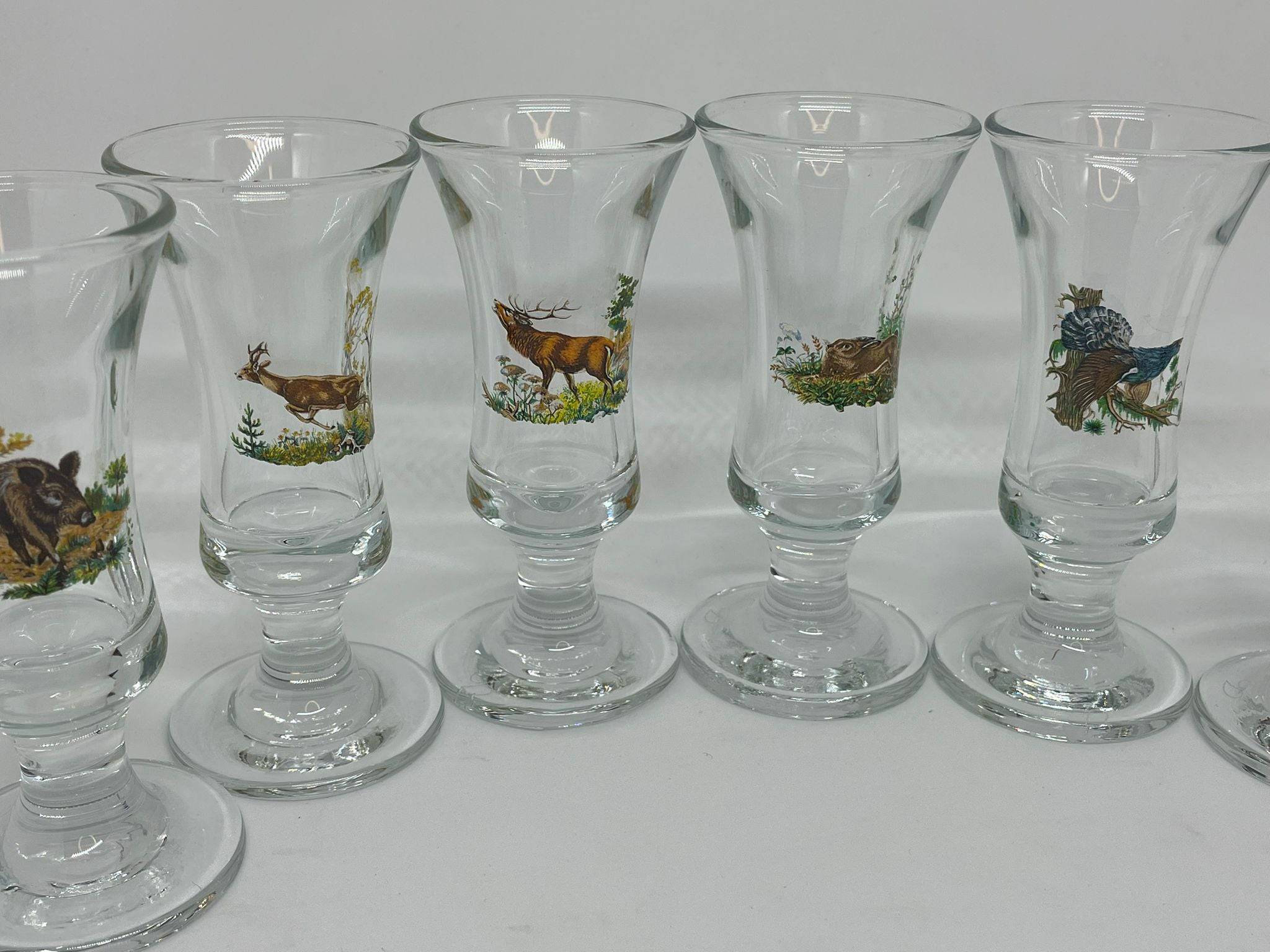 Set pahare shot picior motiv vanatoare - Articole de Vanatoare
