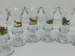 Set pahare shot picior motiv vanatoare - Articole de Vanatoare