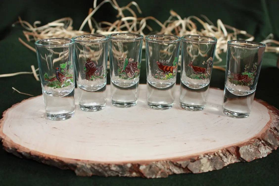 Set pahare tarie motiv vanatoare 25 ml - Articole de Vanatoare