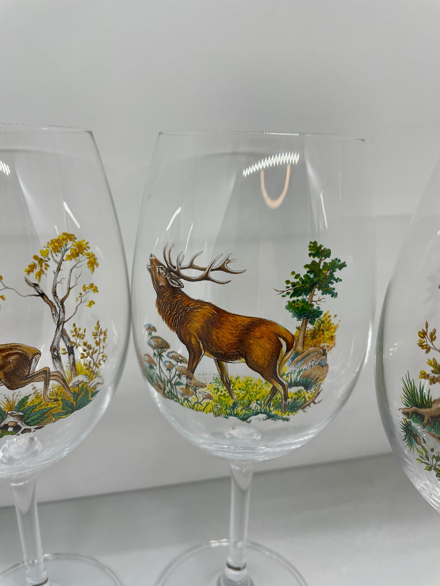 SET PAHARE VIN ROSU MOTIV VANATOARE 350ml - Articole de Vanatoare