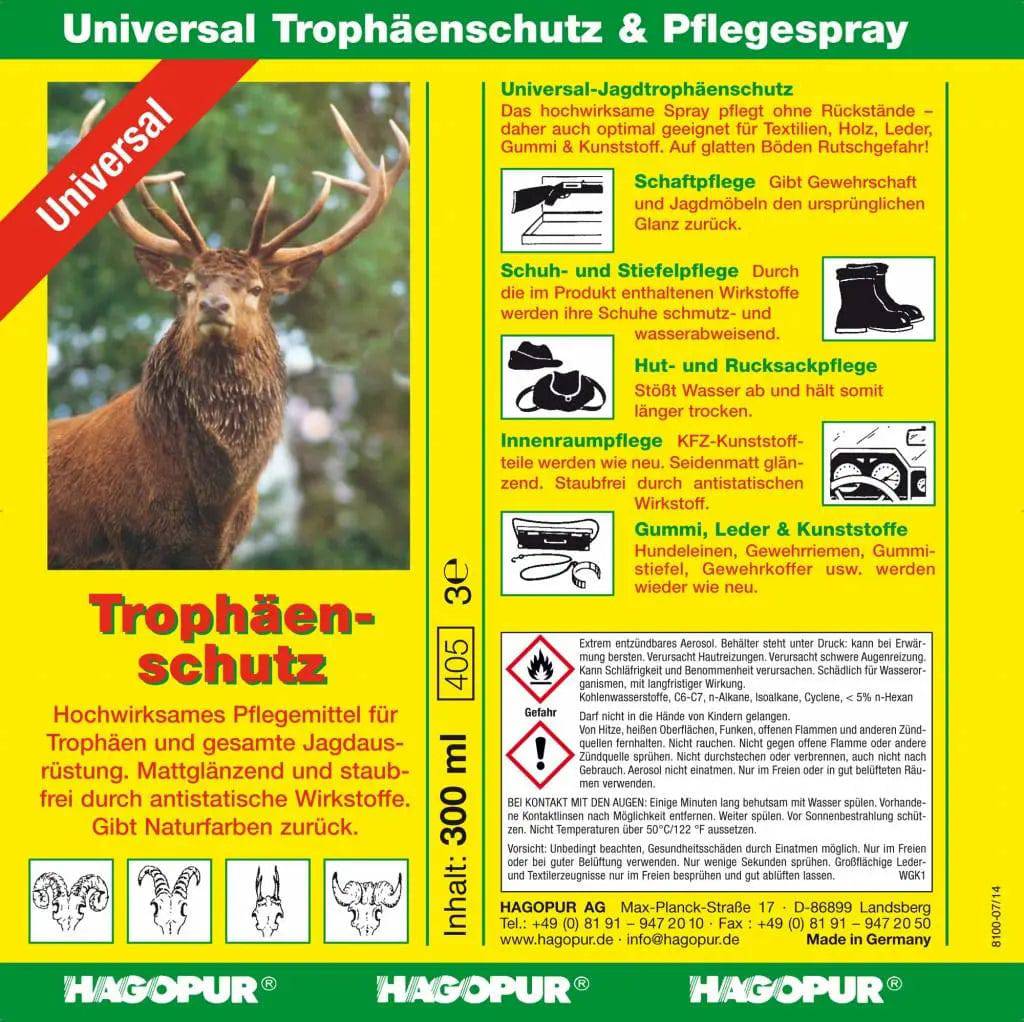 Spray intretinere trofee Hagopur - Articole de Vanatoare