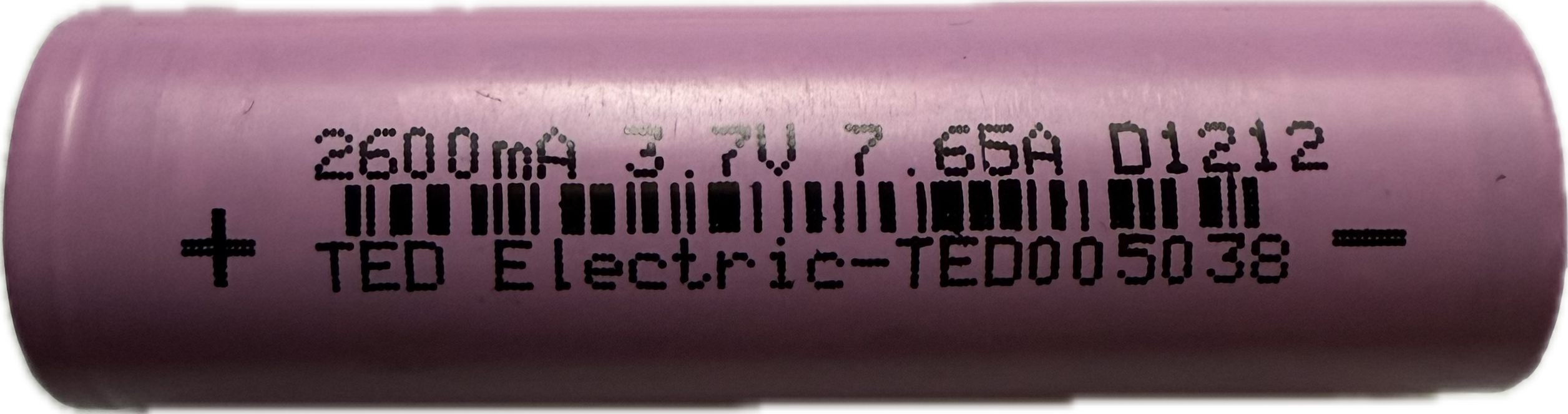 Acumulator Li-Ion 18650 ISR 3.6v 2600mAh descarcare maxima 7.65A