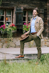 BLASER SACOU DENIM STRETCH BOB DARK OLIVE