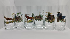 Set 6 pahare mari motiv vanatoare