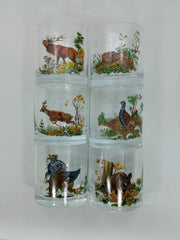 Set 6 pahare whisky motiv vanatoare