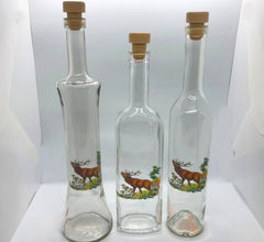 Sticla cu motive de vanatoare