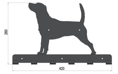 Cuier metalic caine vanatoare Mod3