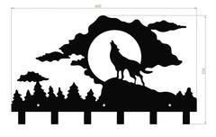 Cuier Metalic Lup Singuratic