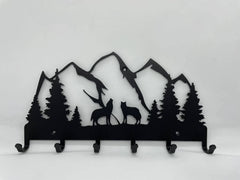 Cuier metalic pereche lupi