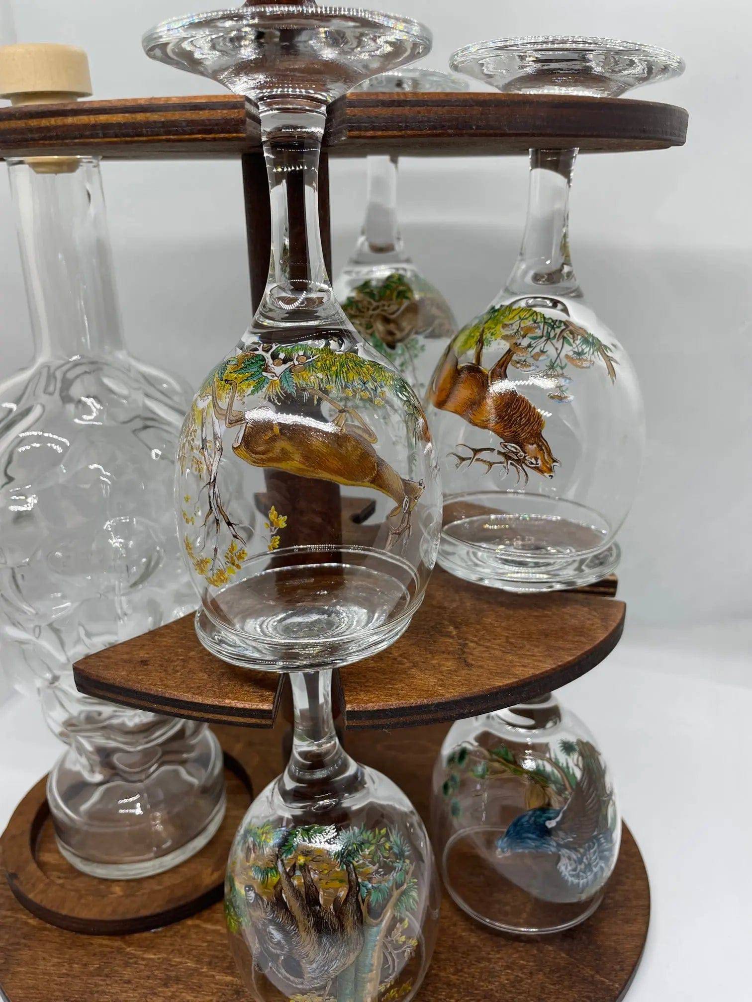 Set Sticla cu 6 pahare motive vanatoresti