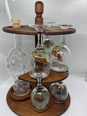 Set Sticla cu 6 pahare motive vanatoresti