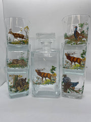 Set sticla tarie cu 6 pahare