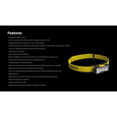 Nitecore NU27 Lanterna Frontală Reîncărcabilă USB-C 600 Lumeni - Articole de Vanatoare