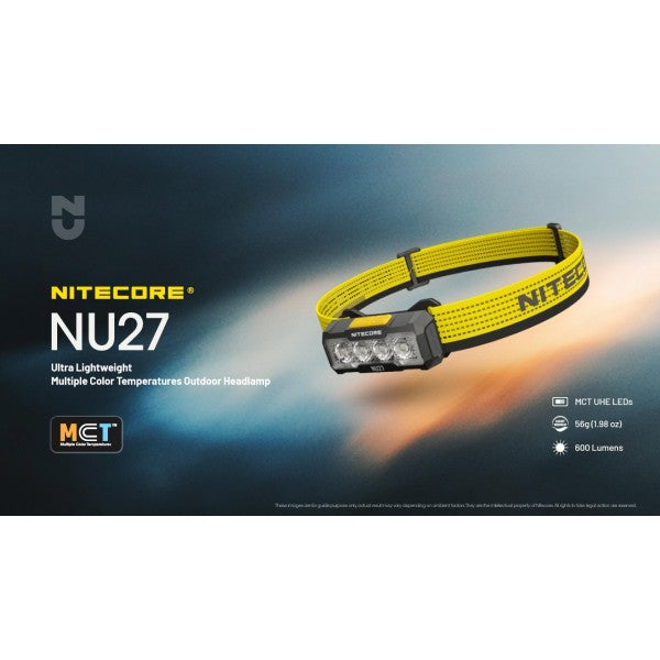 Nitecore NU27 Lanterna Frontală Reîncărcabilă USB-C 600 Lumeni - Articole de Vanatoare