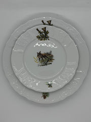 Set 18 piese farfurii ceramica motive vanatoare