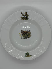 Set 18 piese farfurii ceramica motive vanatoare