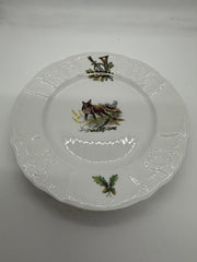 Set 18 piese farfurii ceramica motive vanatoare