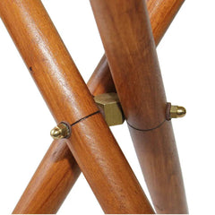 Scaun trepied, pliabil, piele vanatoare