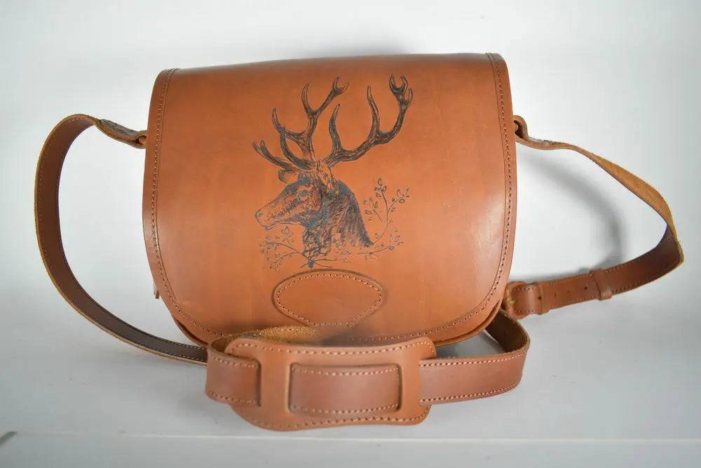 Tolba vanator din piele MD1 cu Gravura