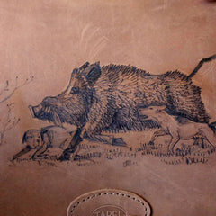 Tolba vanator din piele MD1 cu Gravura