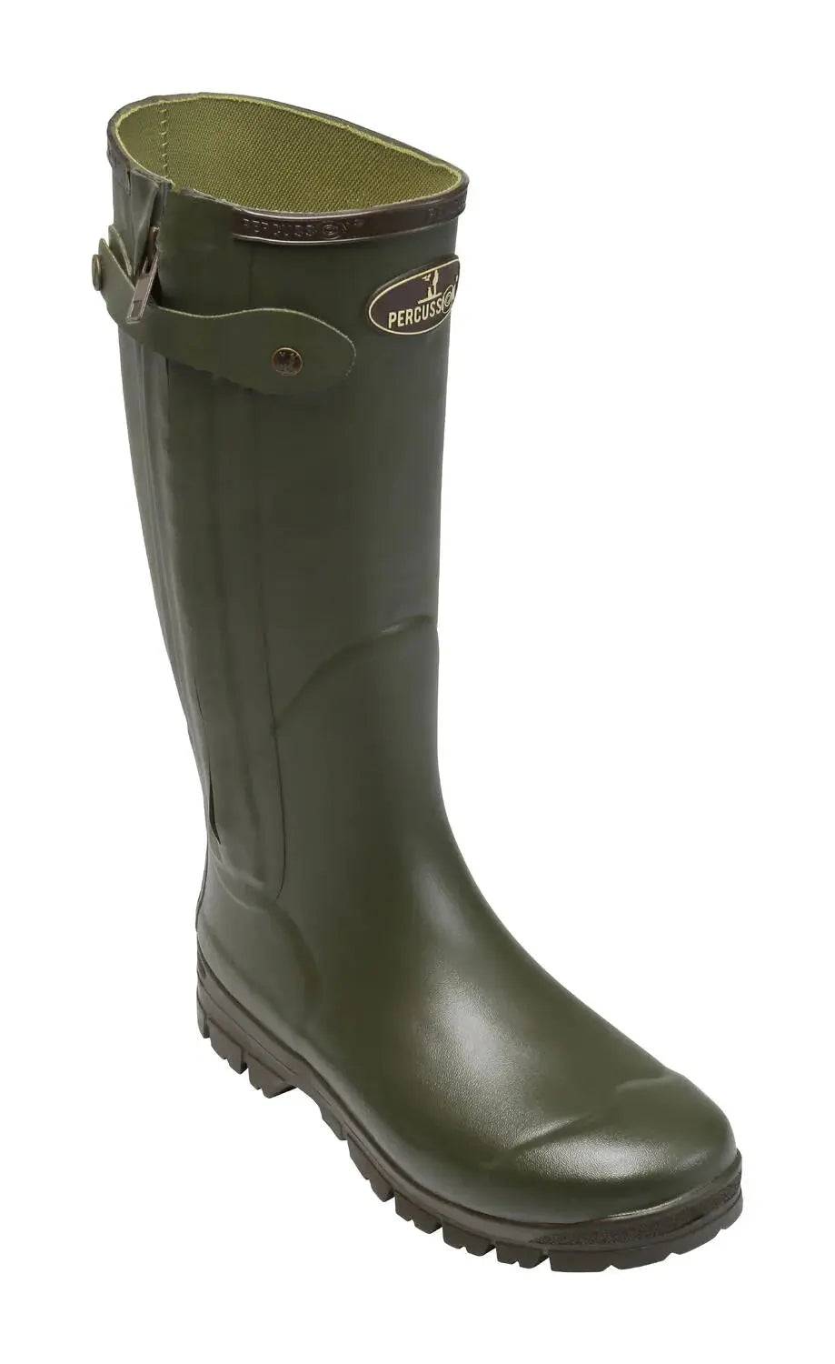 CIZME CAUCIUC PERCUSSION CHANTILLY ZIP KAKI - Articole de Vanatoare