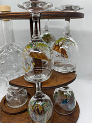 Set Sticla cu 6 pahare motive vanatoresti