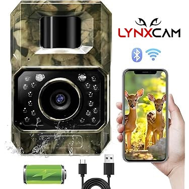 LYNXCAM Camera monitorizare 48 MP 30FPS  WiFi Bluetooth FULL HD leduri invizibile ,panou solar
