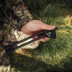 Bipod Carbon Spartan Javelin Lite articolevanatoare detaliu fibra carbon pliabil negru