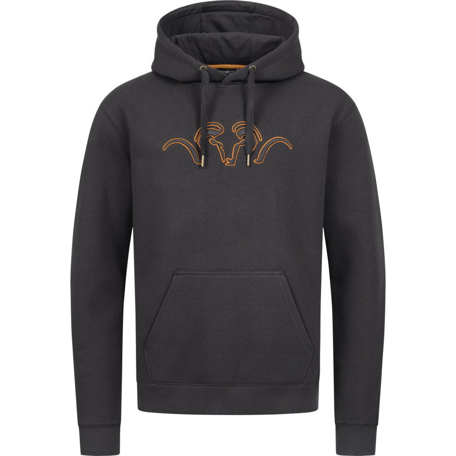 Hanorac Blaser Argali 26 Phantom gri închis broderie portocalie bumbac poliester articolevanatoare
