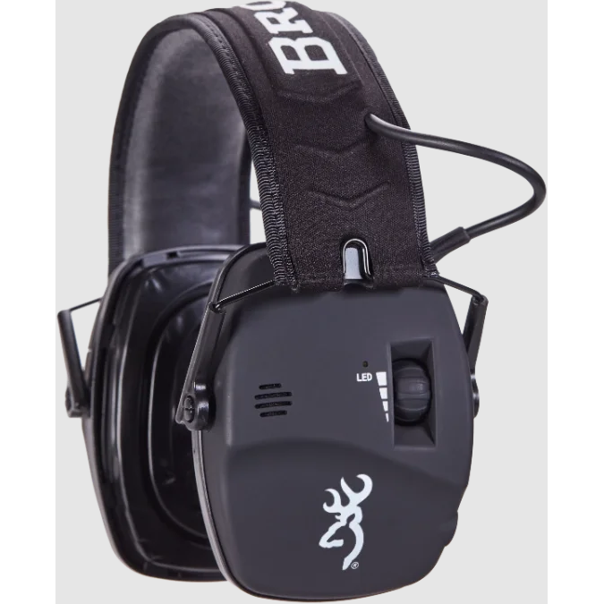 Casca antifonica electronica Browning BDM neagra articolevanatoare tampoane gel LED