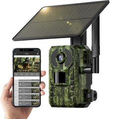 ameră De Vânătoare 4G Cu Panou Solar Senzor De Mișcare Cameră Unghi 170° 2k Vedere Pe Timp De Noapte 2.7k Streaming Live