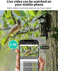 ameră De Vânătoare 4G Cu Panou Solar Senzor De Mișcare Cameră Unghi 170° 2k Vedere Pe Timp De Noapte 2.7k Streaming Live