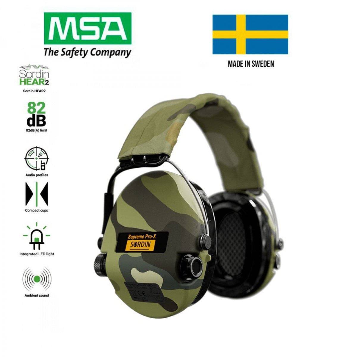 Casti protectie auditiva Sordin PRO LED camo - Articole de Vanatoare