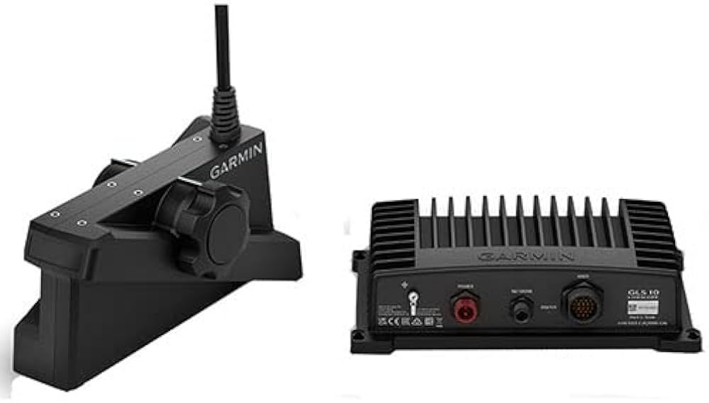 Sistem sonar Garmin Panoptix LiveScope LVS62XR GLS10 negru articolevanatoare cu transductor si unitate procesare