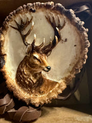 Cravata Vanatoreasca sculptata manual Cerb