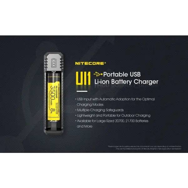 Încărcător Nitecore UI1 USB Li-ion IMR - Articole de Vanatoare